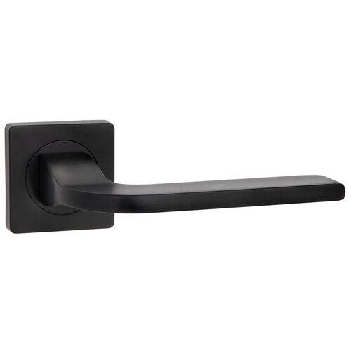 Ручка дверная межкомнатная на квадратной розетке раздельная K. JK51. SPLINE (SPLINE JK) BL-24 черный