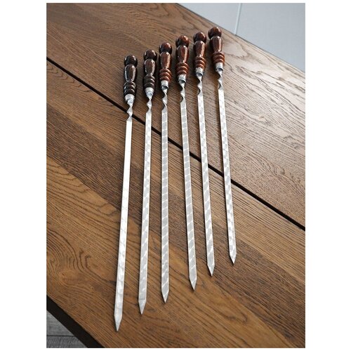 Набор шампуров с деревянной ручкой 45 см (10 шампуров)