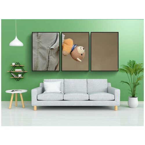 фото Модульный постер "карман, штаны, веселье" 180x90 см. из 3х частей в тубусе, без рамки lotsprints