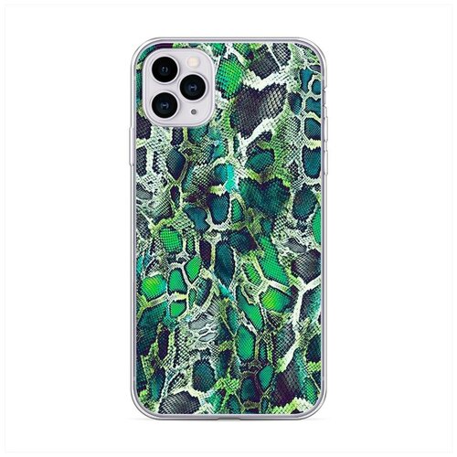 фото Силиконовый чехол "зеленая кожа змеи" на apple iphone 11 pro / айфон 11 про case place