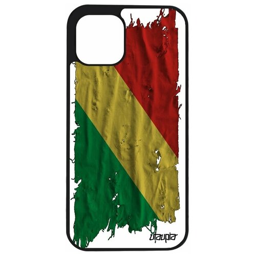 фото Чехол для мобильного iphone 12, "флаг конго браззавиль на ткани" государственный патриот utaupia