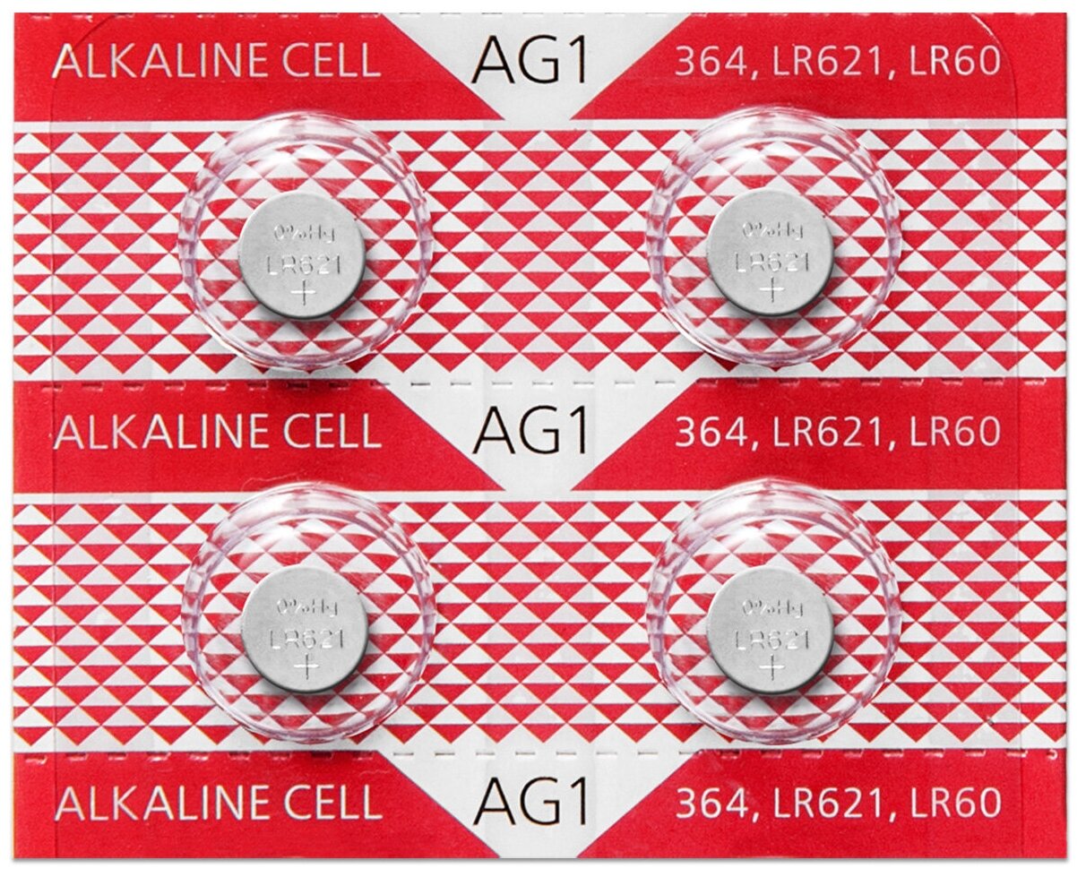 Батарейка AG1 (LR60, 364, 620, 621) 1.5V SmartBuy Blister, упаковка 4 шт.