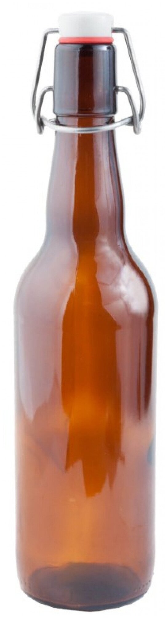 Бутылка с бугельной пробкой, 0.5 л, коричневая. Комплект 15 шт. - фотография № 2