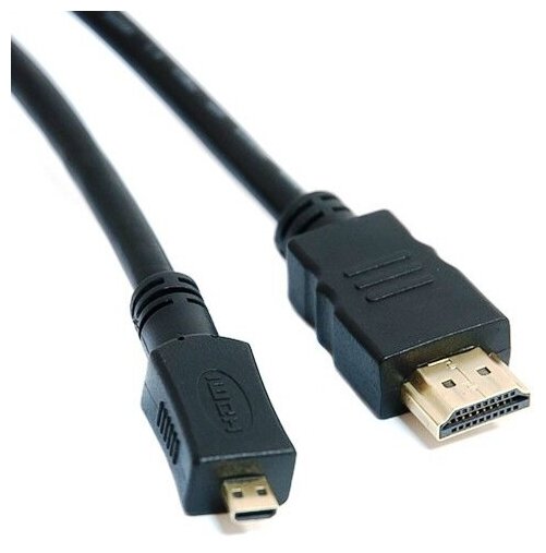Кабель HDMI-microHDMI Dialog HC-A0410B - CV-0310B black, позолоченные разъемы, в блистере - 1 метр