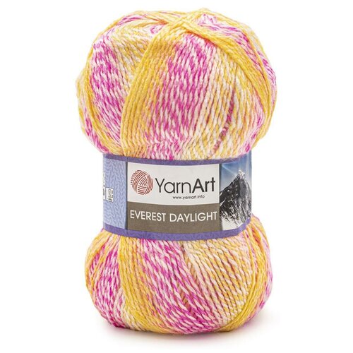 пряжа для вязания yarnart everest daylight 200гр 610м 100% акрил 6032 меланж 3 мотка Пряжа YarnArt Everest daylight, 610 метров, 3 мотка по 200 г, цвет: 6032 меланж (количество товаров в комплекте: 3)