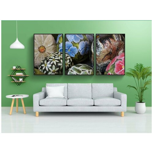 фото Набор модулных постеров для интерьера "горные породы, картины, скульптура" 60x90 см. в тубусе, без рамки lotsprints