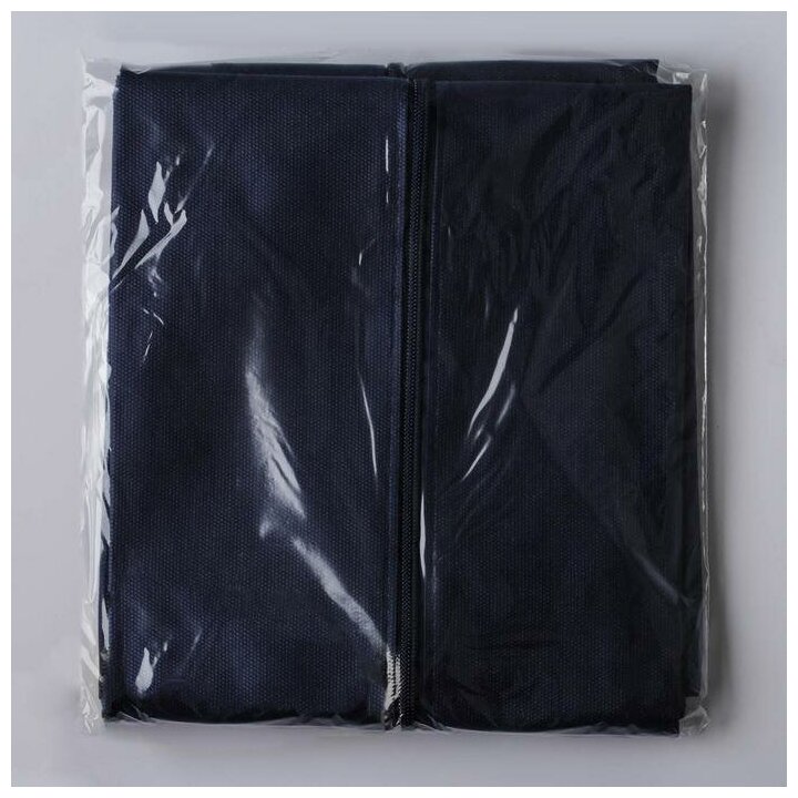 Чехол для одежды с окном, 60×120 см, спанбонд, цвет синий - фотография № 6
