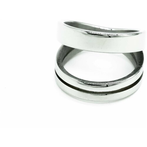 Кольцо Kalinka modern story, размер 19, серый, бесцветный текстурированное ретро кольцо размер 19 kalinka