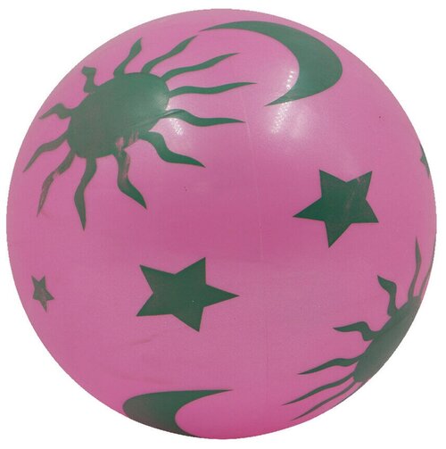 Мяч надувной детский, розовый+зеленый
