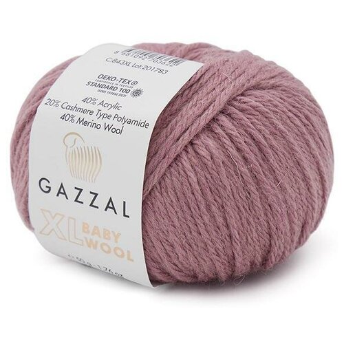 фото Пряжа gazzal baby wool xl (беби вул xl) 5шт арт. 843 40% шерсть мериноса, 20% кашемир, 40%акрил 50г 100м