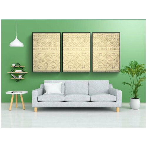 фото Набор модулных постеров для интерьера "аннотация, античный, азиатский" 60x90 см. в тубусе, без рамки lotsprints