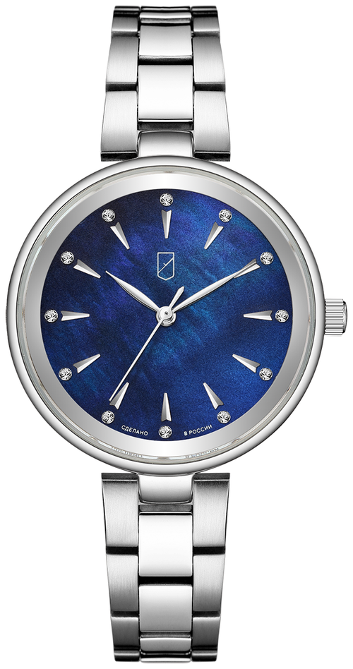 Наручные часы УЧЗ Наручные часы УЧЗ 1512A1B7, серебряный, синий