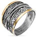 Серебряное кольцо Yaffo с золотом SAR269