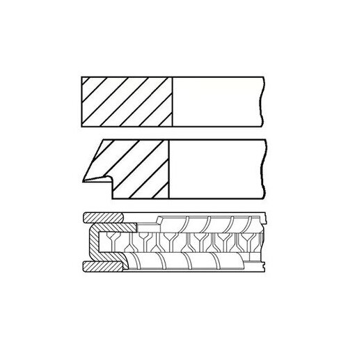 Кольца ДВС поршневые (к-т на 1 поршень) Goetze 0810520000