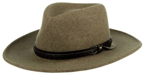 Шляпа ковбойская Bailey, шерсть, утепленная, размер 61, серый