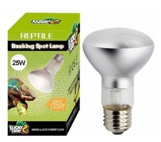 Лампа Basking Spot Lamp Normal дневного света греющая "Lucky Herp" R63, 25w, для рептилий - фотография № 1