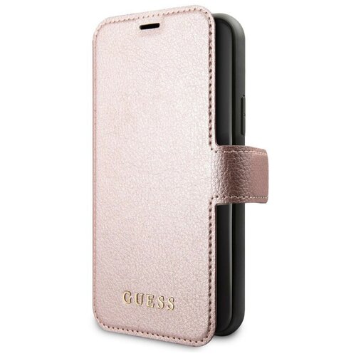 фото Чехол-книжка cg mobile guess iridescent booktype pu для iphone 11 pro, цвет "розовое золото" (guflbksn58iglrg)