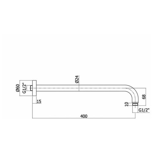 Кронштейн для верхнего душа Paffoni Lusso ZSOF034NO черный матовый