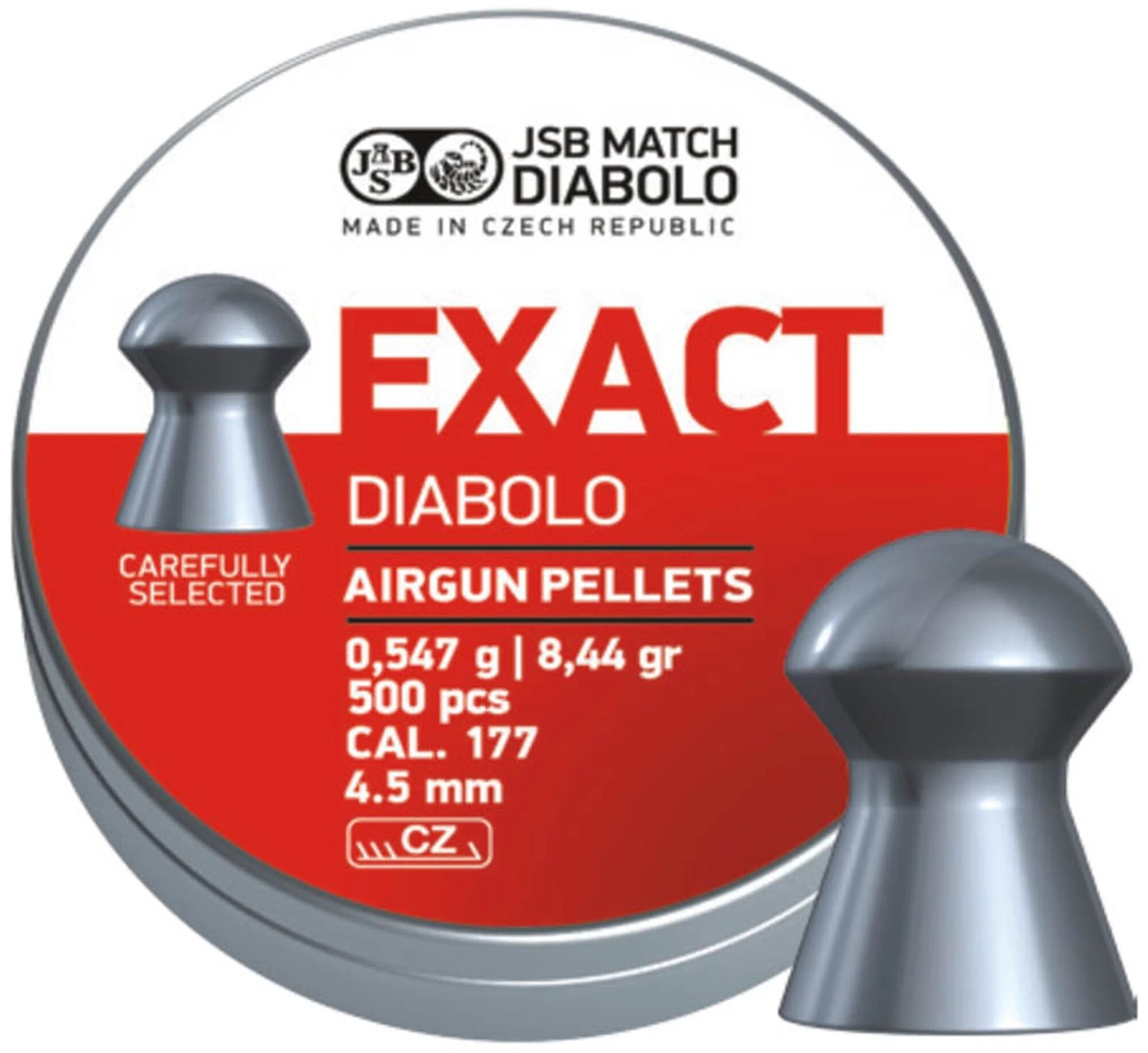 Пули JSB Exact Diabolo 4,5 мм, 0,547 грамм, 500 штук