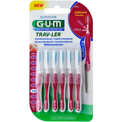 Межзубный ершик GUM Trav-Ler 1.4 mm малиновый