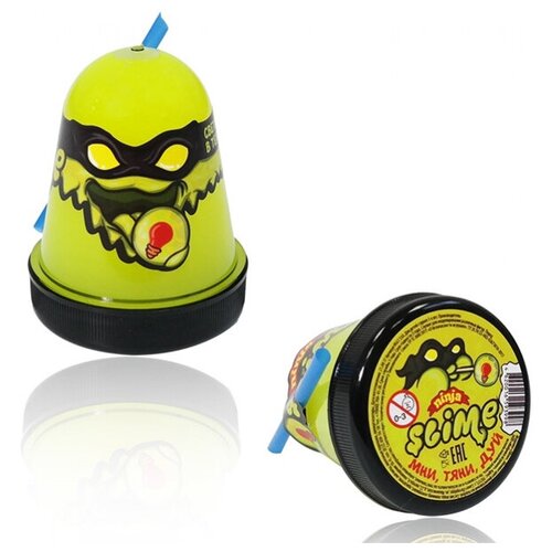 Слайм Лизун Slime Ninja 130гр светится в темноте Yellow S130-19