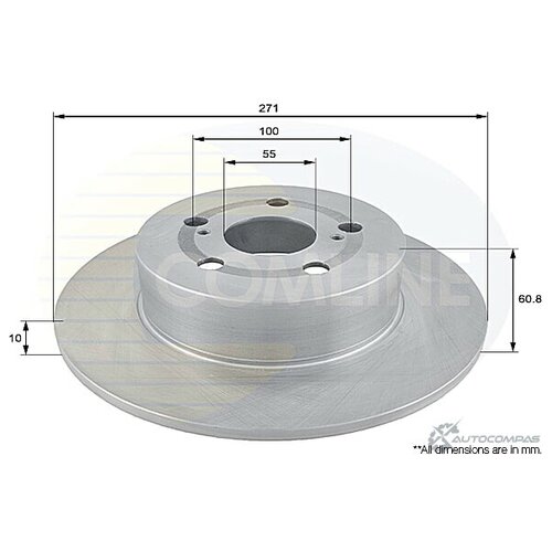 Диск торм TOY AVENSIS 99 ЗАД НЕ вент 271X9 COMLINE ADC01108