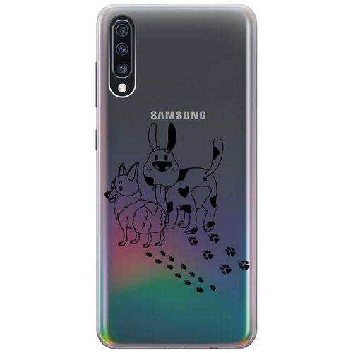 фото Чехол - накладка transparent 3d для samsung galaxy a70 / a70s с принтом "funny doggies" re:pa