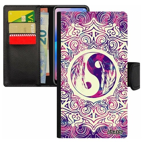 фото Чехол-книжка на мобильный apple iphone 8, "инь и ян" черное и белое цикл utaupia