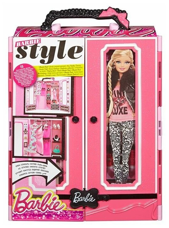 Мебель для кукол Игровой набор Барби Стильный шкаф для кукол Barbie