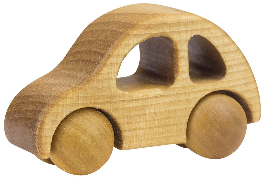 Машинка деревянная "Жук" длина 85 мм, ручная работа.
