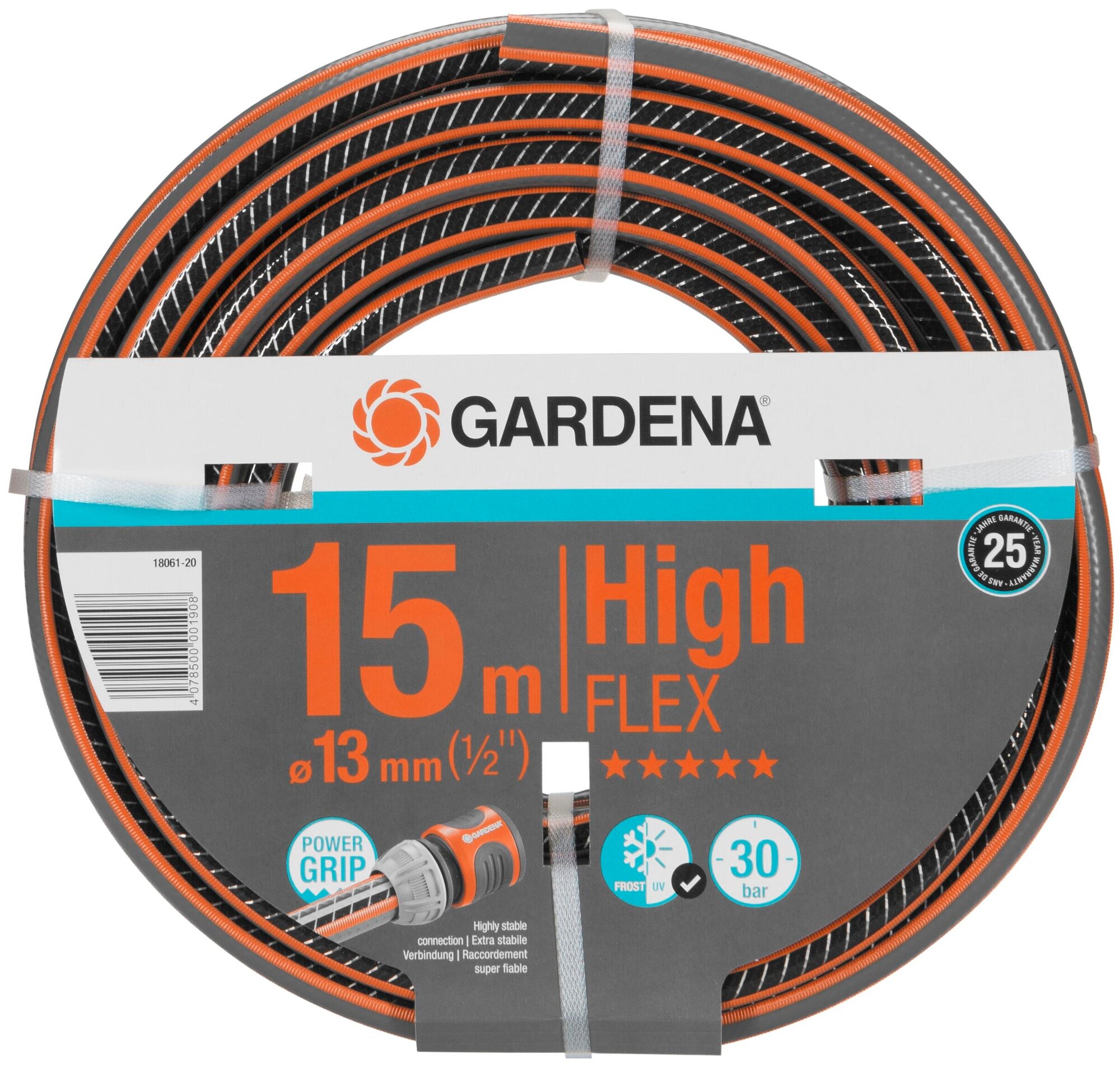 Шланг поливочный Gardena HighFLEX 1/2" (13мм) 15м (18061-20.000.00) - фотография № 3