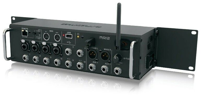 Midas MR12 цифровой микшер, 4 микрофонных входа Midas XLR + 8 линейных Jack