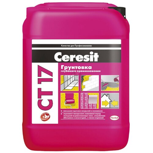 Ceresit / Церезит Грунтовка СТ 17 глубокопроникающая для укрепления основания 10л грунтовка универсальная ceresit ct7 10 л