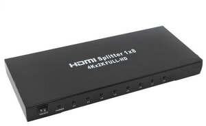 Видеоадаптер Espada EDH38 + блок питания, HDMI разветвитель 1x8