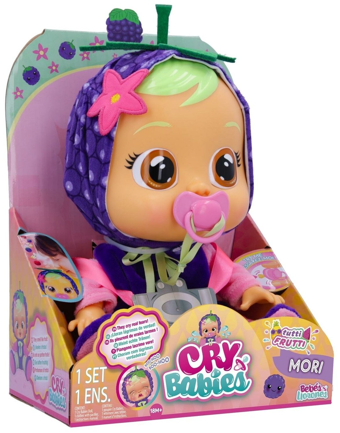 Кукла IMC Toys Cry Babies Плачущий младенец, Серия Tutti Frutti, Mori 30 см 81383