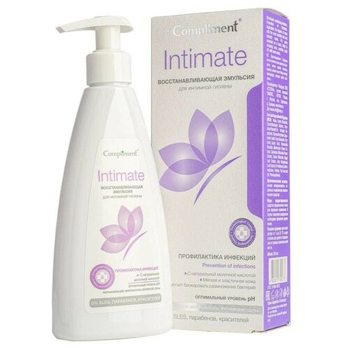 INTIMATE Восстанавливающая Эмульсия для интимной гигиены 250мл, Compliment, male  - купить