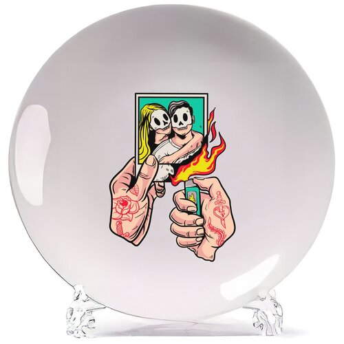 фото Тарелка coolpodarok илюстрация поджог фото