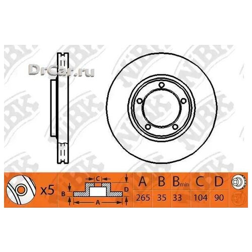 фото Nibk диск тормозной