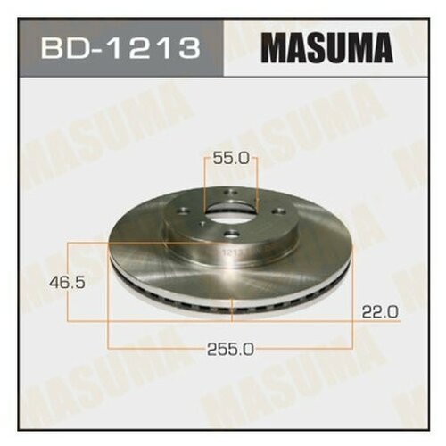 MASUMA BD-1213 Диск торм. пер.вент.[255x22] 4 отв. 2шт