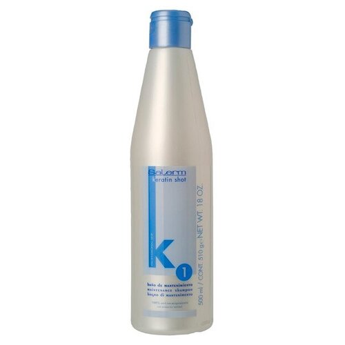 Шампунь кератиновый уход 500 мл/ Keratin Shot Maintenance Shampoo, Salerm (Салерм) salerm cosmetics keratin shot deep impact plus маска глубокого действия для волос 1000 мл банка