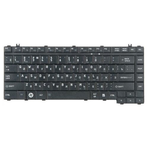 Клавиатура для ноутбука Toshiba Satellite A300 L300 L450 L455 M300 M305 F50 Чёрная гор Enter 113100₽