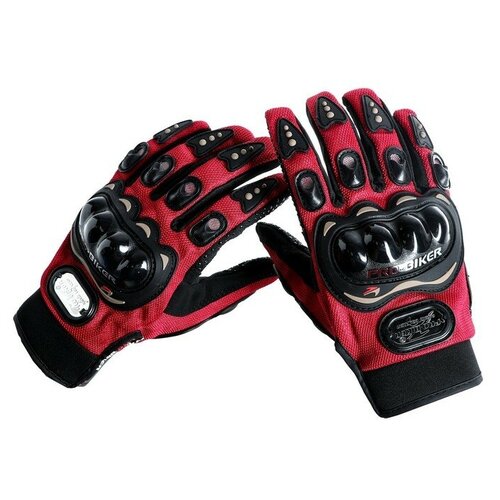фото Перчатки для езды на мототехнике, с защитными вставками, пара, размер xl, красный qwen