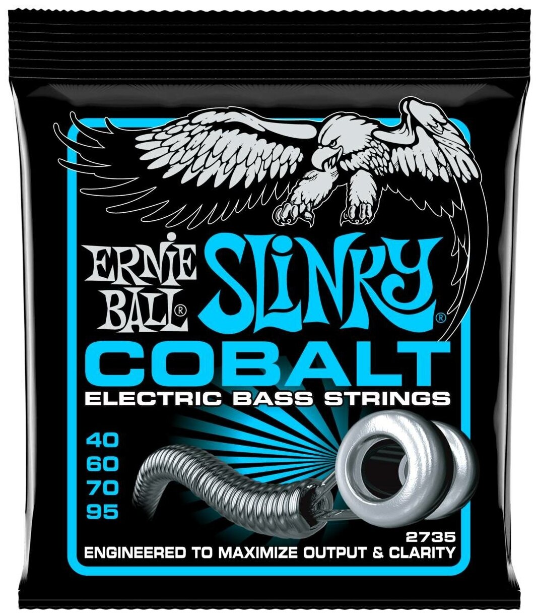 Струны для бас-гитары Ernie Ball 2735 Cobalt Extra Slinky 40-95