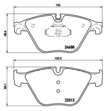 Дисковые тормозные колодки передние TRIALLI PF 4189 для Great Wall Safe, BMW 5 series, BMW 6 series, BMW 7 series (4 шт.)