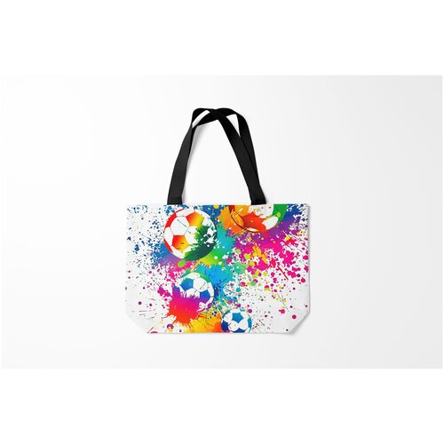 фото Сумка-шоппер / 46х35 см / футбол / разные футбольные принты football paints burnettie