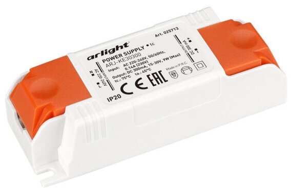 Arlight Блок питания ARJ-KE30300 (9W, 300mA) (Arlight, IP20 Пластик) 025713 - фотография № 4