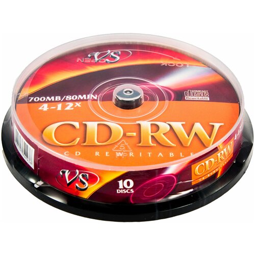 vs диск cd rw 80 4 12x cb 10 cdrwcb1001 Диск VS CD-RW 80 4-12x CB/10