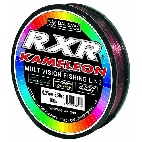 леска рыболовная монофильная зимняя balsax rxr kameleon 0 28 мм 7 9 кг 100 м бордовый Леска BALSAX RXR Kameleon 0.08 30м