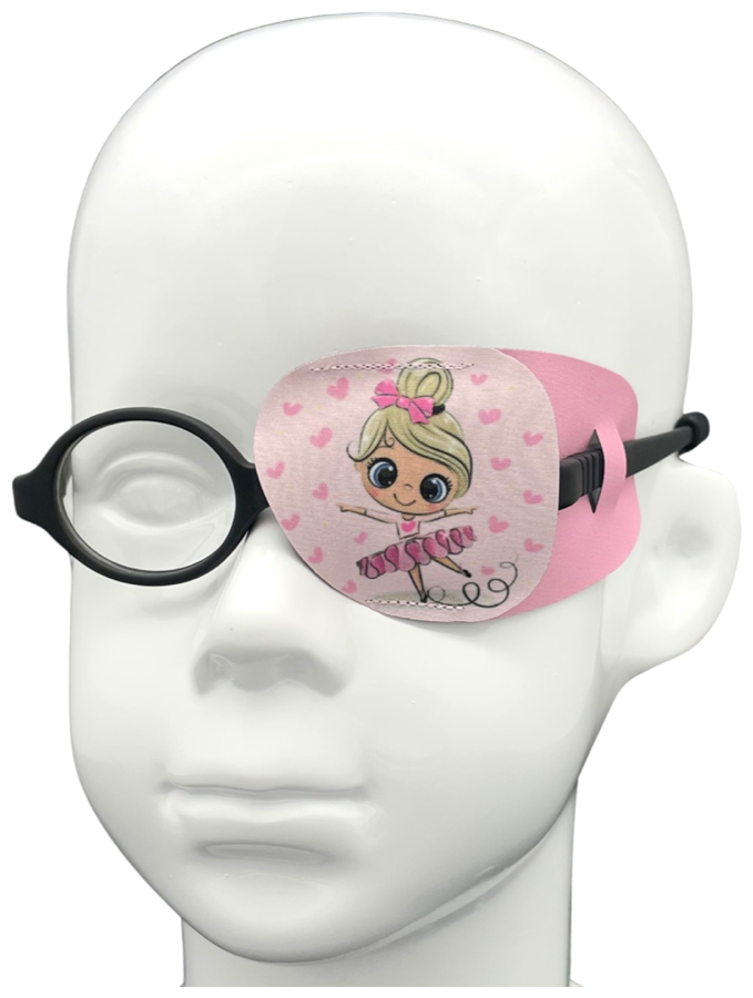 Окклюдер на очки eyeOK "Балерина", размер M, для закрытия левого глаза, анатомический, детский