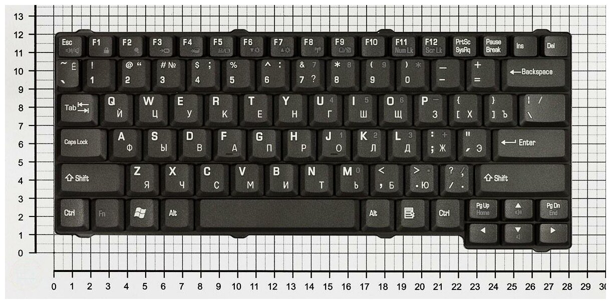 Клавиатура для ноутбука Toshiba V-0208BIDS1-US черная